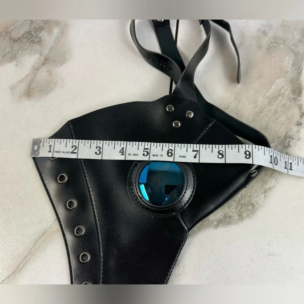 Mask Retro Leather Steampunk Halloween Costume Long Nose Bird Beak Cosplay Props